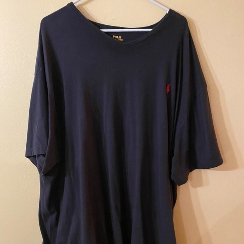 Polo Ralph Lauren, Men's SS T-shirt, 2xb/2G,  Dark Blue with red polo